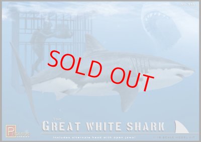 画像1: 1/18 GREAT WHITE SHARK WITH DIVER & DIVING CAGE